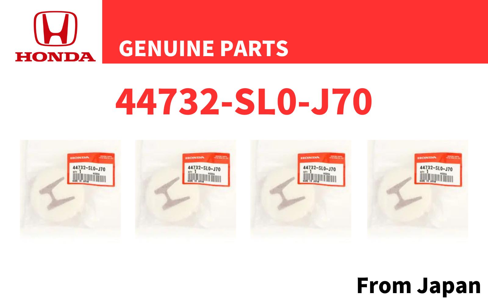 HONDA Genuine CIVIC EK9 INTEGRA DC2 TYPE-R Wheel Center Cap Set OEM