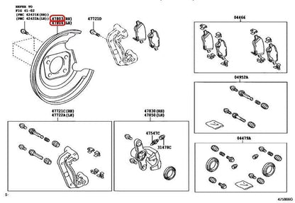 Toyota OEM Cover Sub₋Assy, Disc Brake Dust, Rear RH LH 47881-12071 47882-12071 - Image 6